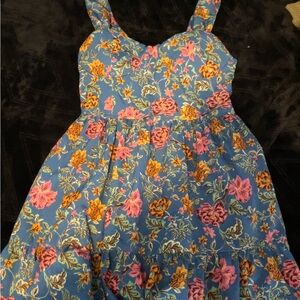 Floral Blue Kids Dress